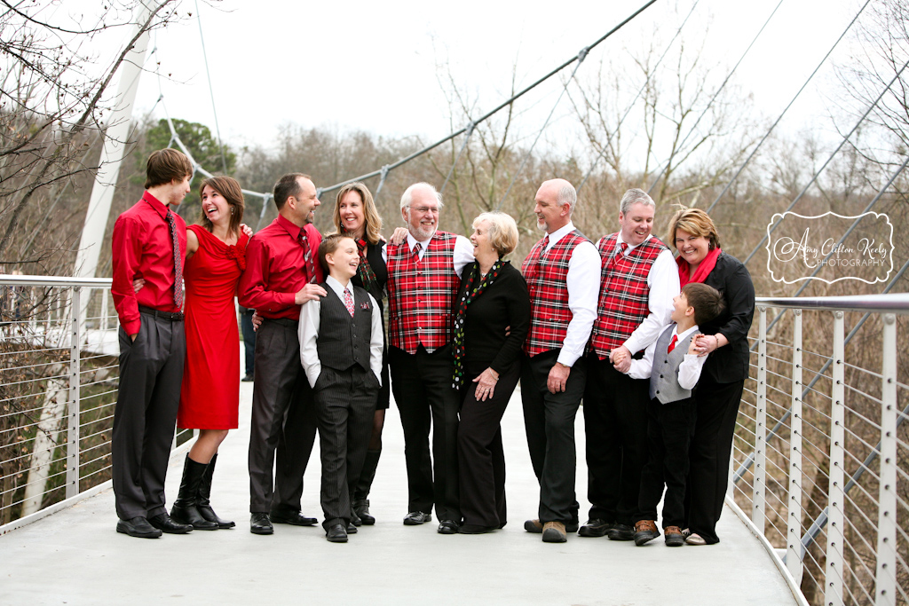 Falls Park Downtown Greenville SC Christmas Family Portraits 50th Anniversary Amy Clifton Keely Photography 03