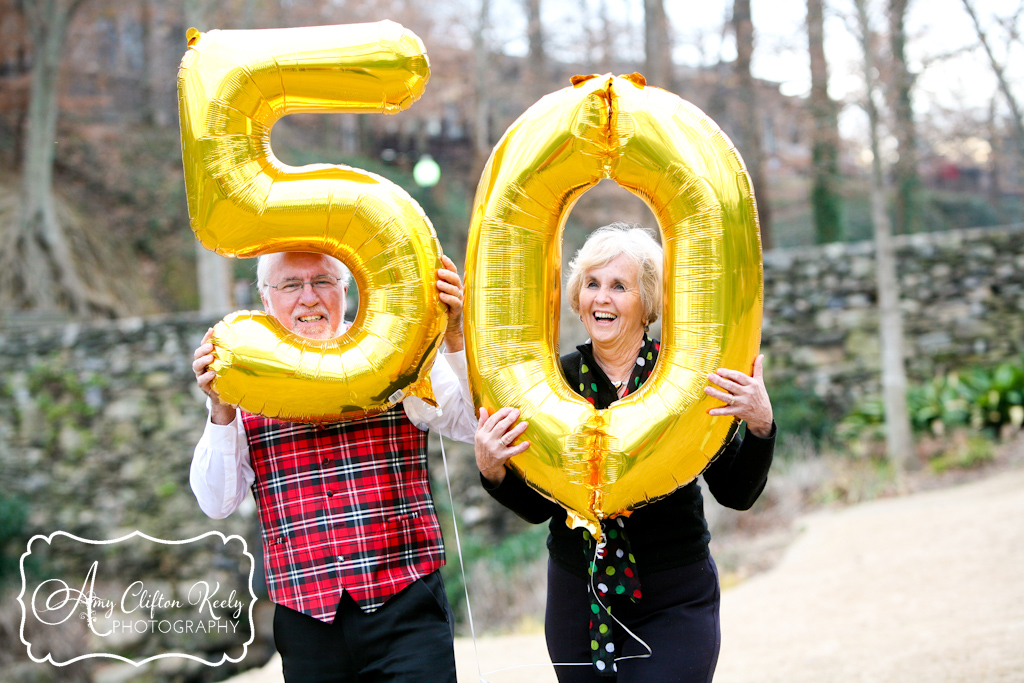 Falls Park Downtown Greenville SC Christmas Family Portraits 50th Anniversary Amy Clifton Keely Photography 15