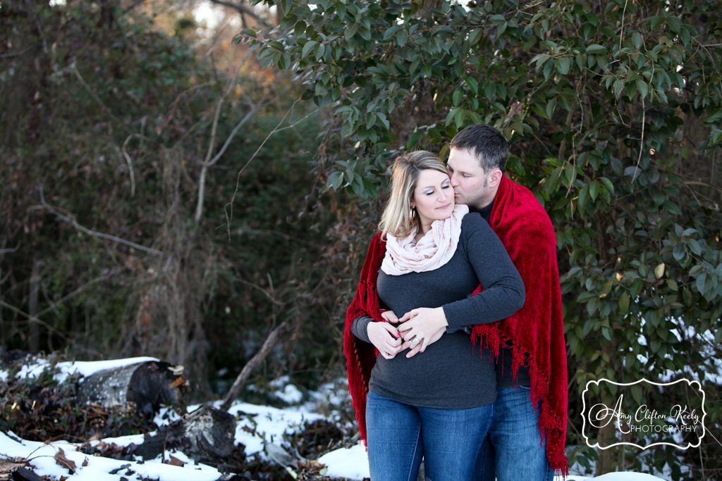 Snowy_Maternity_Portraits_Snowpocalypse_Woods_Couple_Greenville_SC_Amy_Clifton_Keely_Photography 06