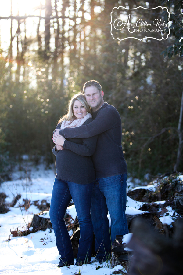 Snowy_Maternity_Portraits_Snowpocalypse_Woods_Couple_Greenville_SC_Amy_Clifton_Keely_Photography 09