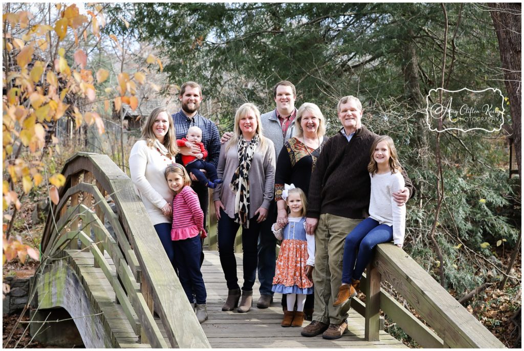 Fall Family Generations Portraits in Asheville NC Botanical Gardens