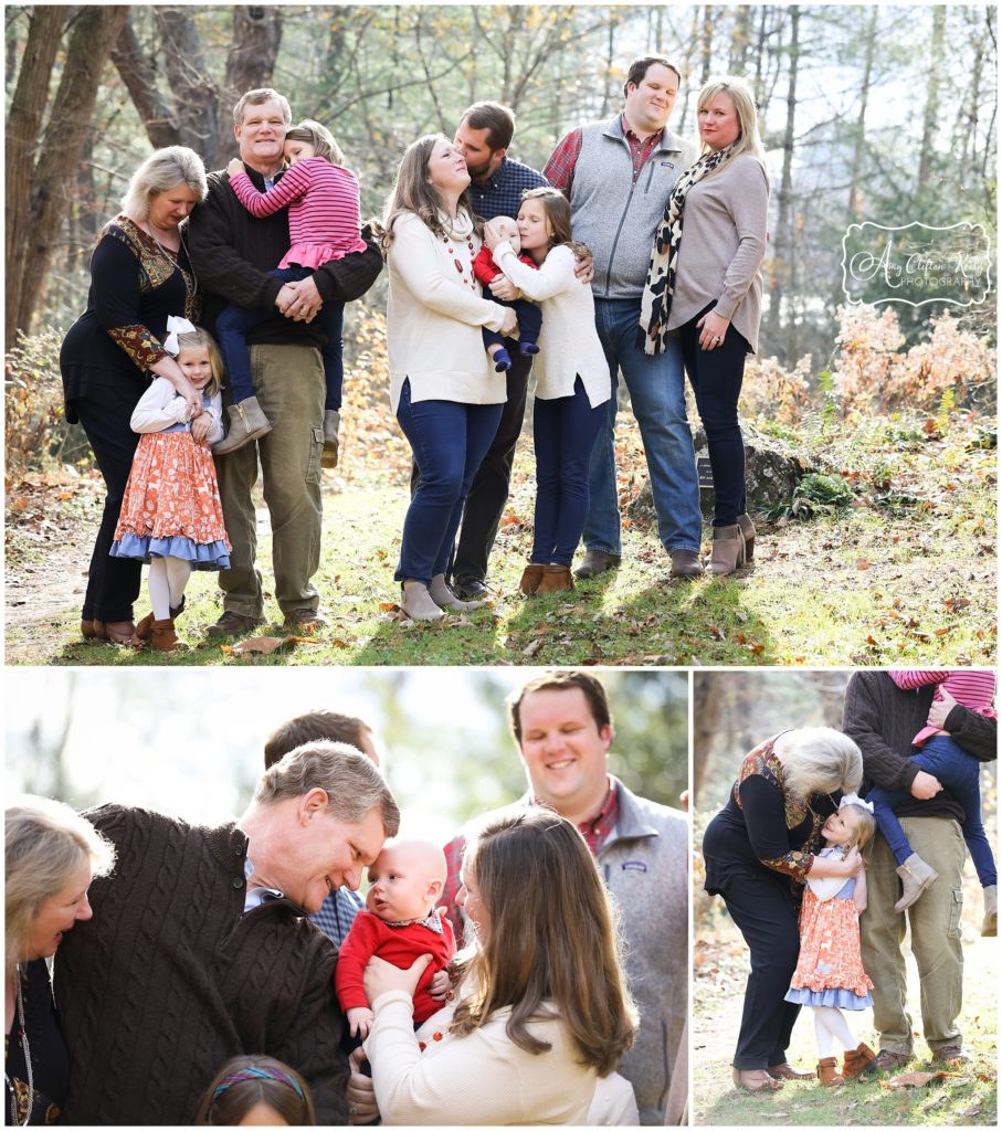 Fall Family Generations Portraits in Asheville NC Botanical Gardens