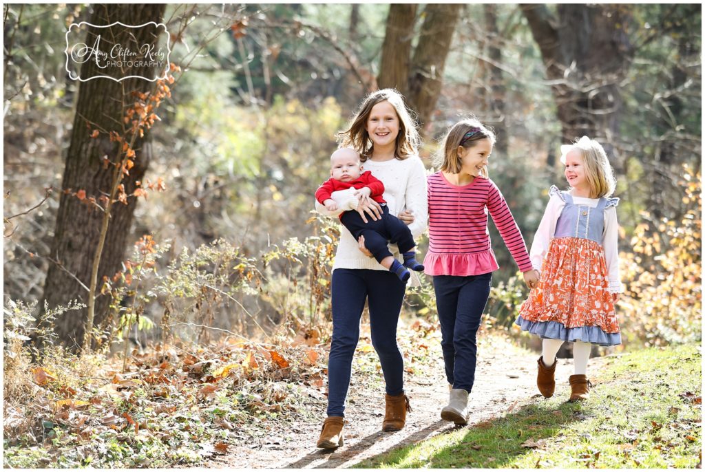 Fall Family Generations Portraits in Asheville NC Botanical Gardens